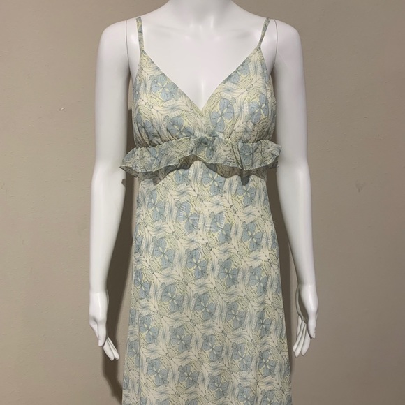 NWT Max Studio Printed Textured Ruffle Maxi Dress - Picture 4 of 15